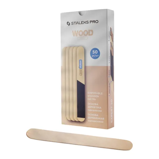 Пилка-основа 162 мм одноразова дерев&rsquo;яна пряма EXPERT 20 (50 шт) WBE-20 STALEKS PRO