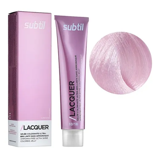 10/16 екстрасвітлий світлий блондин попелясто-червоний Безаміачна тонувальна гелева фарба на кислотній основі, 60 мл LACQUER SUBTIL