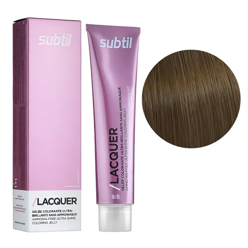8/8 світлий блондин бежевий Безаміачна тонувальна гелева фарба на кислотній основі, 60 мл LACQUER SUBTIL
