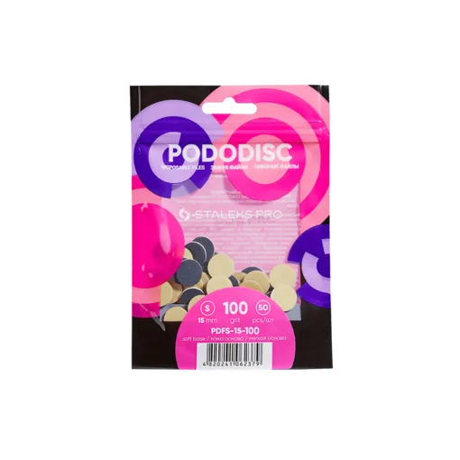 Змінні файли для педикюрного диска на м`якій основі 100 грит EXPERT PODODISC "S" (50 шт) PDFS-15-100 STALEKS PRO