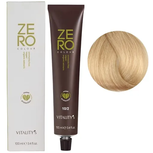 10/2 платиновий блондин бежевий Крем-фарба для волосся без аміаку, 100 мл ZERO VEGAN Vitality`s