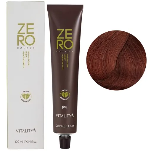 6/4 темний блондин мідний Крем-фарба для волосся без аміаку, 100 мл ZERO VEGAN Vitality`s
