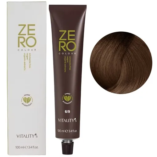 6/9 темний блондин коричневий Крем-фарба для волосся без аміаку, 100 мл ZERO VEGAN Vitality`s