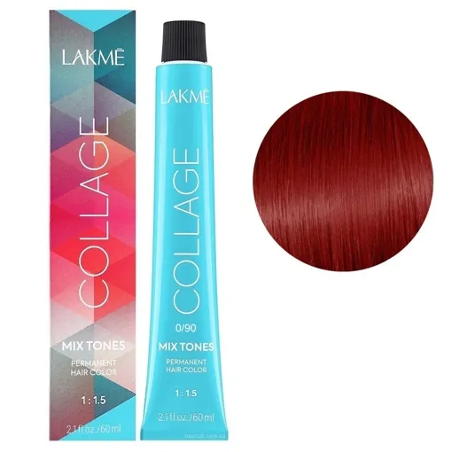 0/90 Червоний MIX Крем-фарба для волосся стійка, 60 мл Permanent Hair Color COLLAGE LAКME