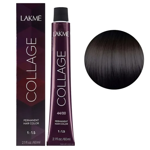44/00 Середньо-каштановий інтенсивний Крем-фарба для волосся стійка, 60 мл Permanent Hair Color COLLAGE LAКME
