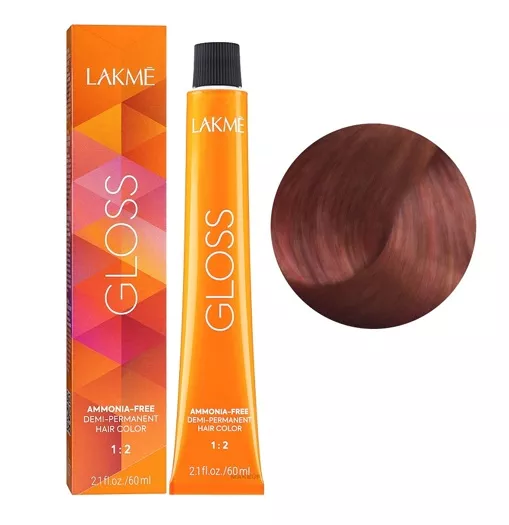 6/40 Темний блондин мідний Фарба для тонування волосся без аміаку, 60мл Demi-permanent Hair Color GLOSS LAKME