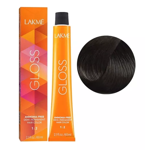 6/66 Темний блондин коричневий яскравий Фарба для тонування волосся без аміаку, 60мл Demi-permanent Hair Color GLOSS LAKME