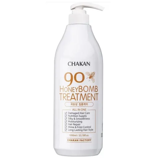 Кондиціонер медовий відновлювальний для ослабленого та тьмяного волосся, 1000 мл Honey Bomb 90% Treatment CHAKAN