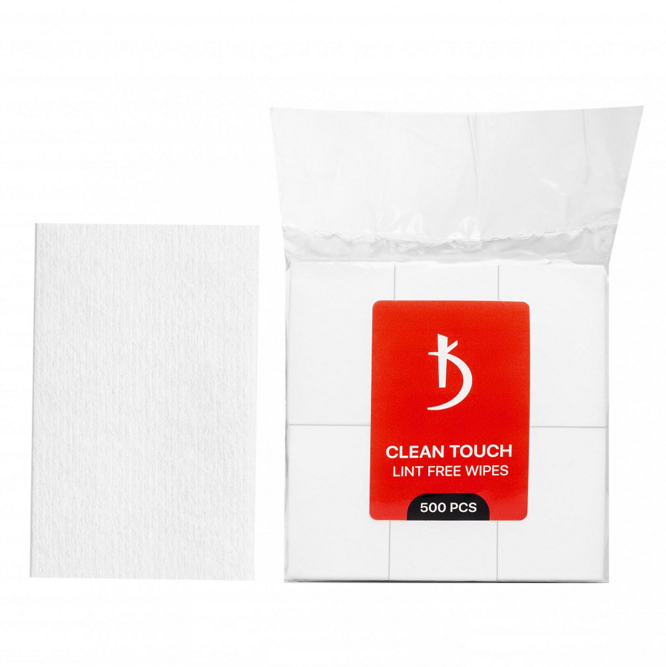 Серветки безворсові, 500 шт матеріал: поліефірне волокно Clean Touch Lint free Wipes KODI Professional
