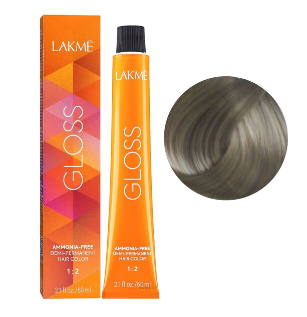 8/12 Світлий блондин попелясто-фіолетовий Фарба для тонування волосся без аміаку, 60мл Demi-permanent Hair Color GLOSS LAKME