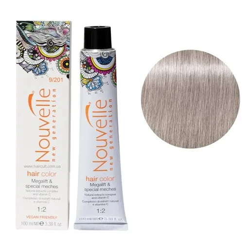 9/201 срібний місяць Фарба для волосся перманентна, 100мл Permanent Hair Color Nouvelle