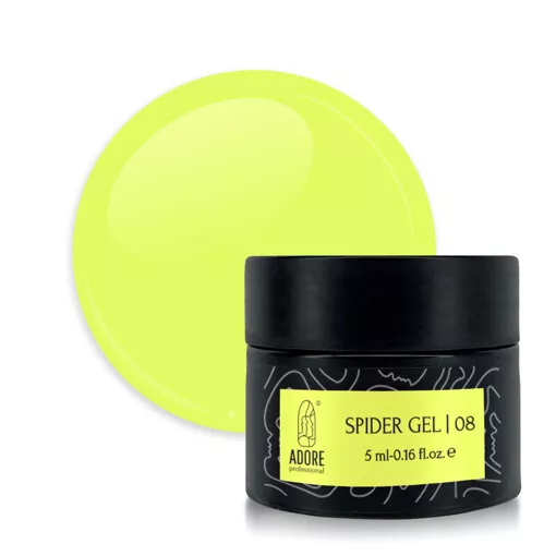ADORE Spider Gel Гель- павутинка 5мл №08 Лимонний неон 