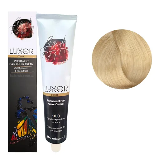 10/0 Платиновий блондин Стійка крем-фарба для волосся, 100мл  Permanent Hair Color Cream LUXOR Professional 
