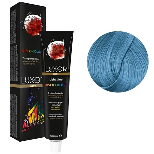 Небесно-синій (Light blue) Тонувальний фарбник прямої дії, 100 мл DISCO COLORS LUXOR Professional