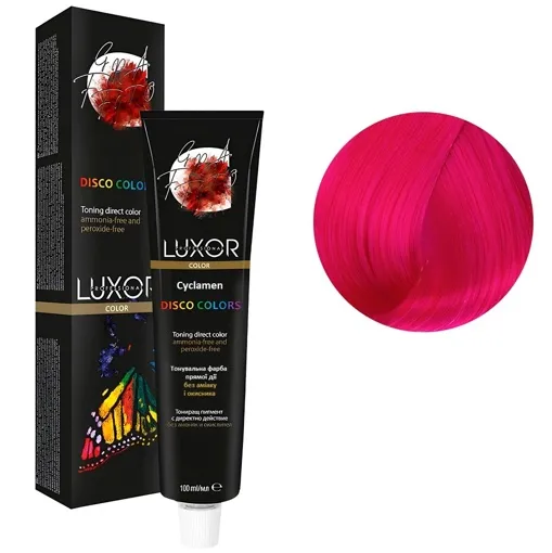 Цикламен (Cyclamen) Тонувальний фарбник прямої дії, 100 мл DISCO COLORS LUXOR Professional