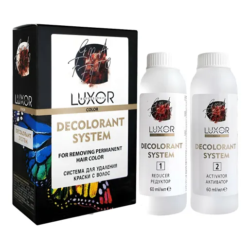 Система для видалення фарби з волосся, 60 мл+60 мл DECOLORANT SYSTEM Color LUXOR Professional