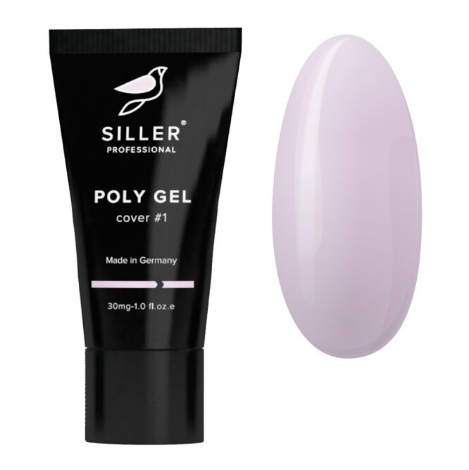Полігель для нігтів, 30 мл №1 Poly Gel SILLER Proffesional