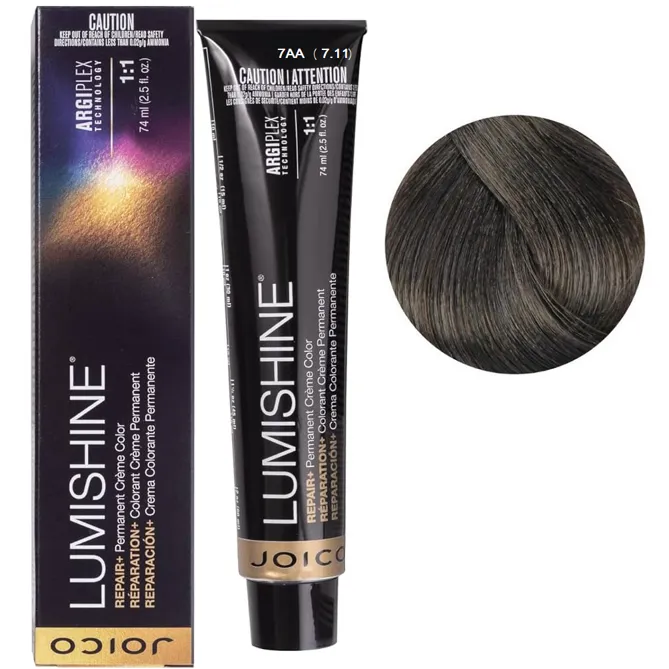 7AA (7,11) Перманентна крем-фарба для волосся, 74 мл Permanent Creme Color Repair+ LumiShine JOICO