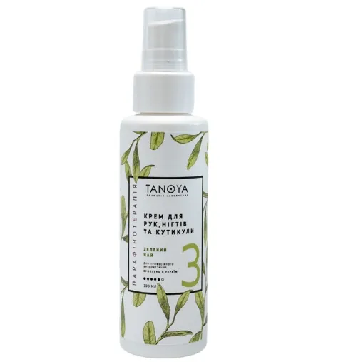 Крем для рук, нігтів та кутикули №3 &laquo;Зелений чай&raquo;, 100 мл TANOYA Парафінотерапія 