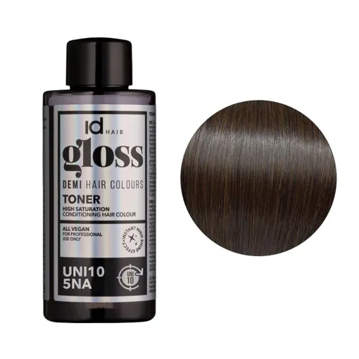5NA UNI10 (5/01) Деміперманентна рідка фарба для волосся без аміаку, 75 мл Demi Hair Colours TONER GLOSS ID Hair