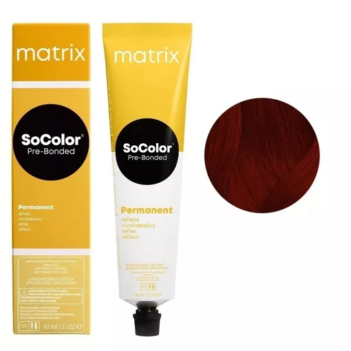 5RR+ світлий шатен інтенсивний червоний Крем-фарба для волосся 90мл SoColor Pre-Bonded MATRIX