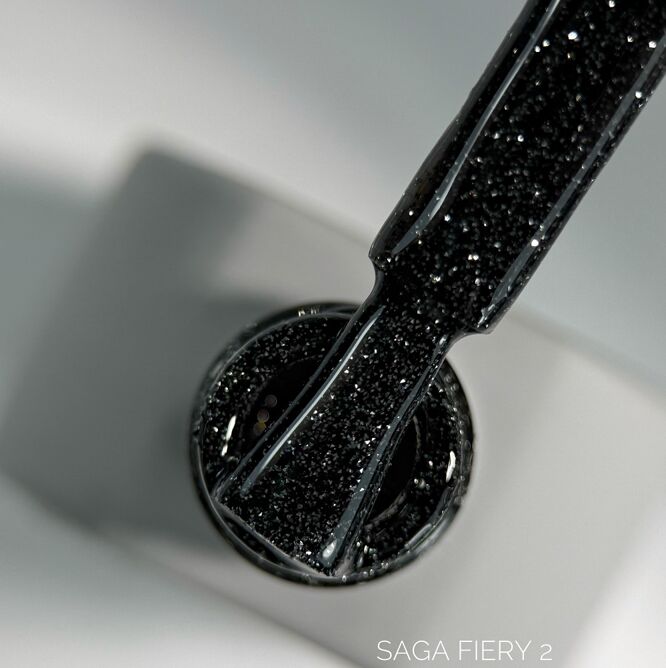 Гель-лак світловідбиваючий, 9 мл №02 Fiery Gel Polish SAGA Professional