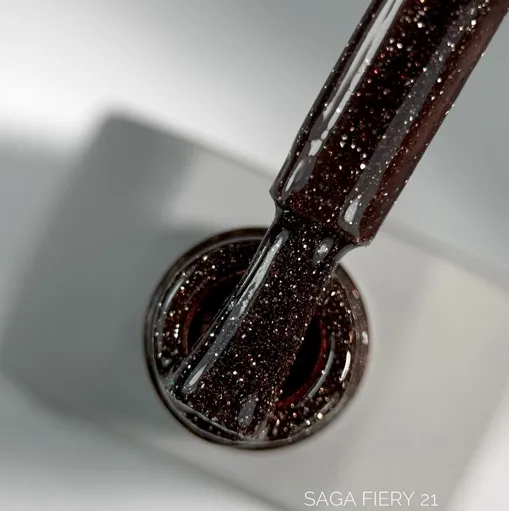 Гель-лак світловідбиваючий, 10 мл №21 Fiery Gel Polish SAGA Professional