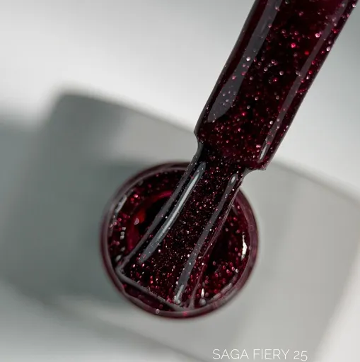 Гель-лак світловідбиваючий, 10 мл №25 Fiery Gel Polish SAGA Professional