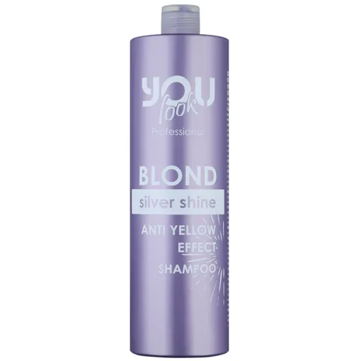 Шампунь для збереження кольору та нейтралізації небажаної жовтизни волосся, 1000 мл SHAMPOO Silver Shine BLOND You look Professional