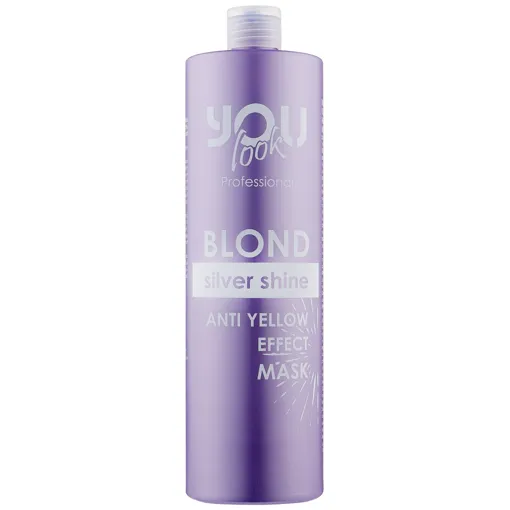 Маска для збереження кольору та нейтралізації небажаної жовтизни волосся, 1000 мл MASK Silver Shine BLOND You look Professional