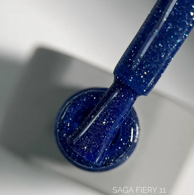 Гель-лак світловідбиваючий, 9 мл №11 Fiery Gel Polish SAGA Professional