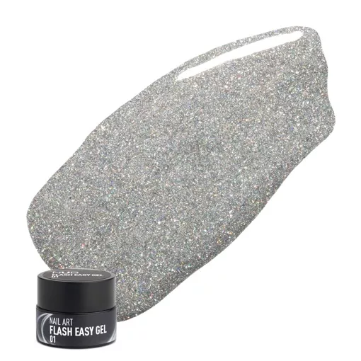 NUB Spider gel Flash Гель-павутинка світловідбиваюча 5 мл №1 Срібло 