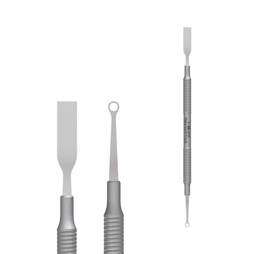 Лопатка манікюрна SMART 80 TYPE 1 (пушер плаский прямий та кільце) PS-80/1 STALEKS PRO