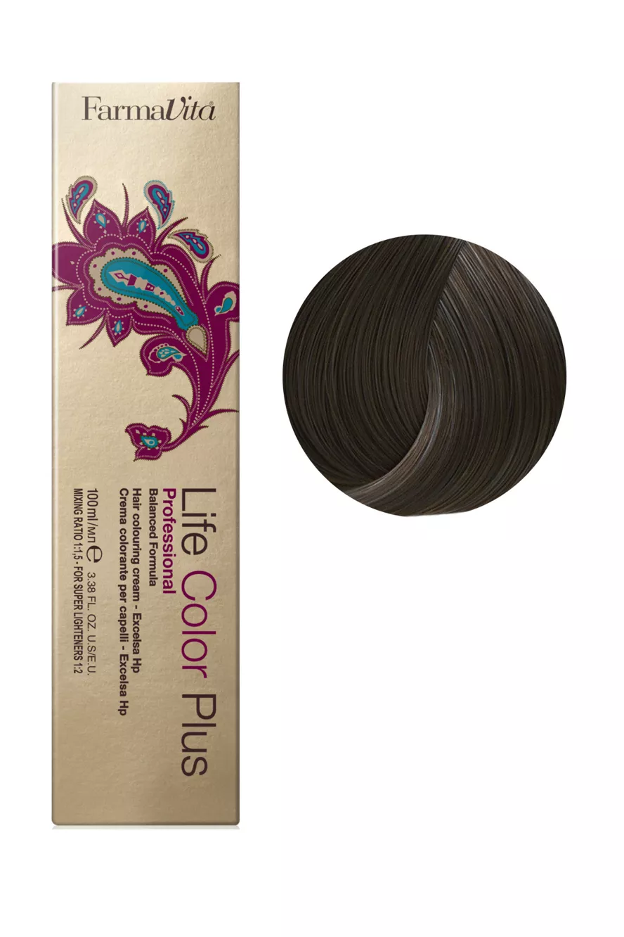 6/71 (6/81) світлий коричневий кашемір попелястий Фарба для волосся 100 мл.Life Color Plus FarmaVita