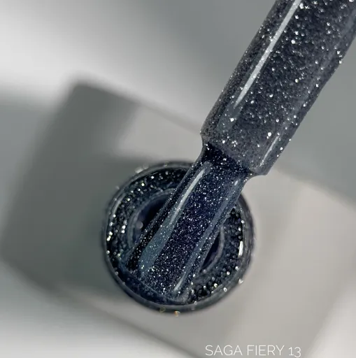 Гель-лак світловідбиваючий, 9 мл №13 Fiery Gel Polish SAGA Professional