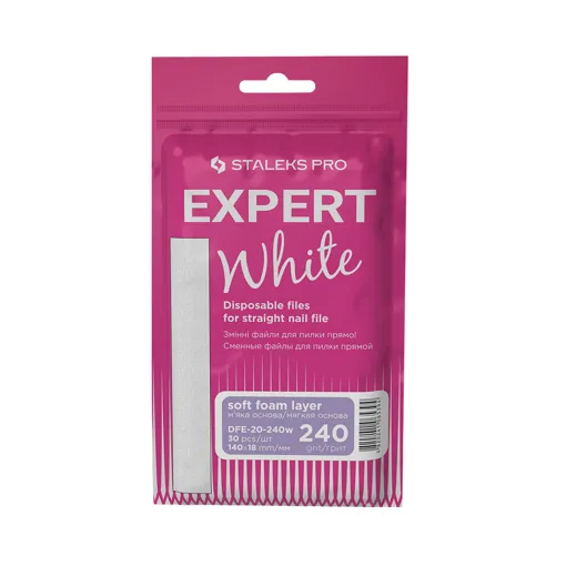 Набір змінних файлів БІЛІ на м&rsquo;якій основі (30шт) для пилки прямої 240 грит EXPERT 20 (DFE-20-240w SOFT) STALEKS PRO