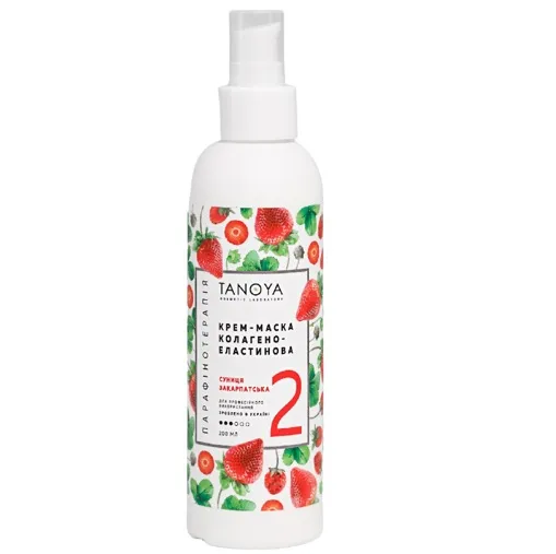 Крем-маска колагено-еластинова №2 &laquo;Суниця Закарпатська&raquo;, 200 мл TANOYA Парафінотерапія