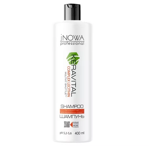 Шампунь для фарбованого волосся з лецитином 400мл Lecithin Complex Shampoo KERAVITAL JNOWA Professional