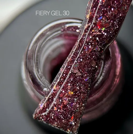Гель-лак світловідбиваючий, 10 мл №30 Fiery Gel Polish SAGA Professional