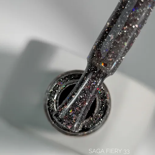 Гель-лак світловідбиваючий, 9 мл №33 Fiery Gel Polish SAGA Professional