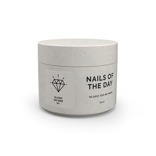 Топ без липкого шару з UV-фільтром, 30 мл Glossy Top No Wipe NAILSOFTHEDAY