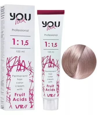 10/021 екстрасвітлий блондин натуральний перламутровий попелястий Крем-фарба стійка з фруктовими кислотами, 100 мл You look Professional