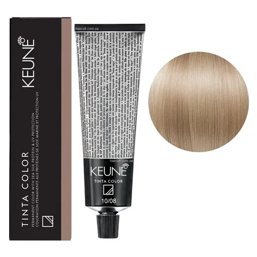 10/08 Платиновий блондин натуральний мокко Фарба перманентна для волосся,  60 мл Permanent Color TINTA COLOR KEUNE 
