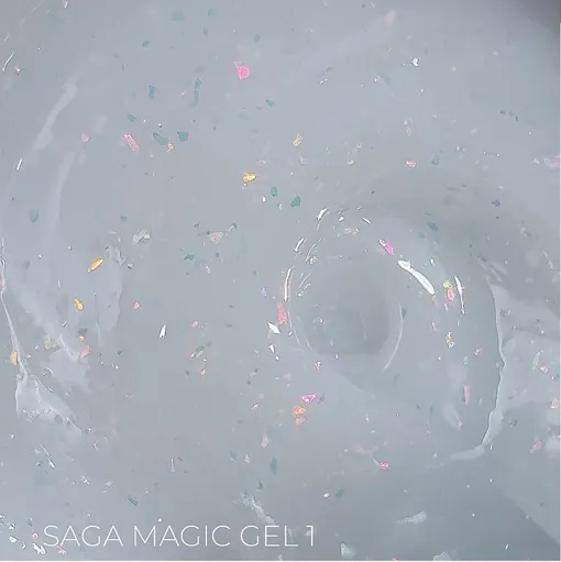 Гель для нарощування нігтів з поталлю, 15 мл №01 Magic Builder Gel SAGA Professional