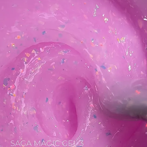 Гель для нарощування нігтів з поталлю, 15 мл №03 Magic Builder Gel SAGA Professional