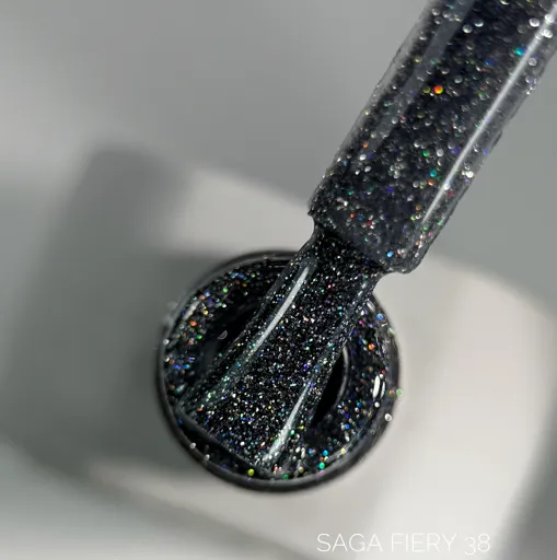Гель-лак світловідбиваючий, 9 мл №38 Fiery Gel Polish SAGA Professional