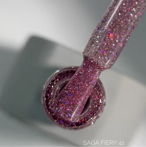 Гель-лак світловідбиваючий, 9 мл №41 Fiery Gel Polish SAGA Professional