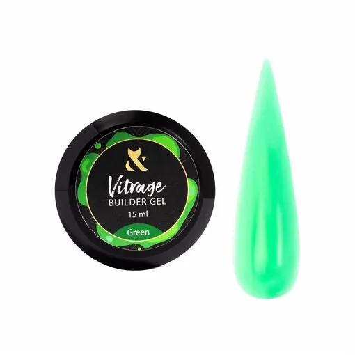 F.O.X Vitrage Builder Gel Вітражний будівельний гель 15мл Green 