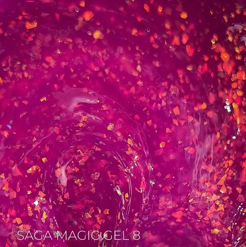 Гель для нарощування нігтів з поталлю, 15 мл №08 Magic Builder Gel SAGA Professional