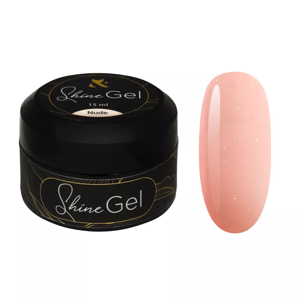 F.O.X Shine Gel Рідкий гель для зміцнення нігтьової пластини 15мл Nude Shine (Баночка)